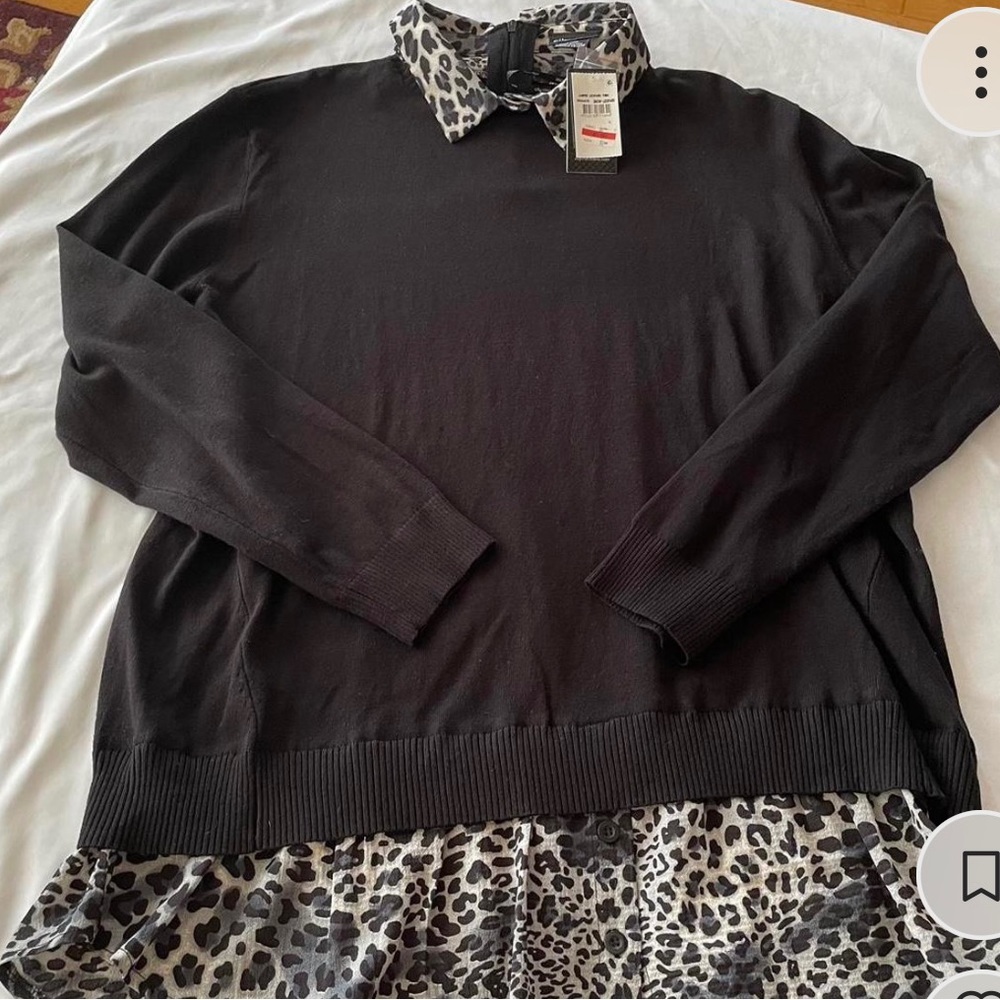 City Chic Sweater with Blouse, Sz L